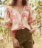 the bungalow top in echo rose print