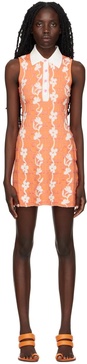 Orange & Pink Jess Eco Floral Stitch Tank Dress