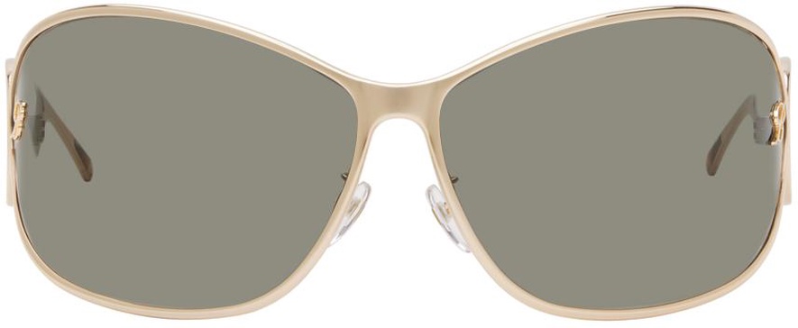 Gold Wraparound Sunglasses