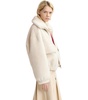 Essentiel Antwerp  Genz White Faux Fur Bomber Jacket