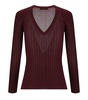 Elisabetta Franchi Rouge Noir Ribbed Top