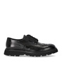 Doucal's Derby Black Brogue Lace-Up Shoe