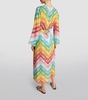 Rainbow Wrap-Around Kimono Maxi Dress