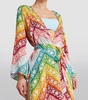 Rainbow Wrap-Around Kimono Maxi Dress