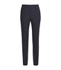 Virgin Wool Check Straight Trousers 