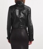 Leather Croc-Embossed Jacket 