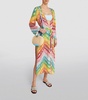 Rainbow Wrap-Around Kimono Maxi Dress