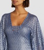 Metallic V-Neck Cover-Up