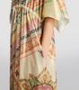 Tile Print Kaftan Maxi Dress