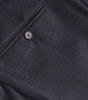 Virgin Wool Check Straight Trousers 