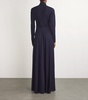 Long-Sleeve Draped Gown