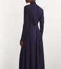 Long-Sleeve Draped Gown