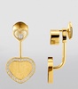 Yellow Gold and Diamond Happy Hearts Golden Hearts Earrings