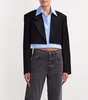 Cropped Dickey-Detail Blazer