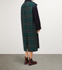 Wool-Blend Tartan Belted Coat