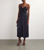 Satin Asymmetric Maxi Dress