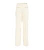 Tweed Bead-Trim Tailored Trousers