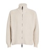 Cashmere Zip-Up Cardigan