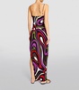 Silk Marmo Print Maxi Dress