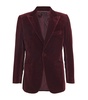 Velvet Single-Breasted Blazer