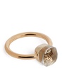 Mixed Gold and White Topaz Nudo Petit Ring