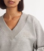 Cropped V-Neck Sweatshirt