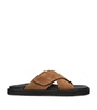 Leather Promenade Cross Sandals