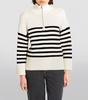 Striped Funnel-Neck Sweater