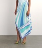 Silk Asymmetric High-Neck Dress