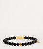 Black Agate and Gold-Plated Silver Bracelet