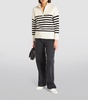 Striped Funnel-Neck Sweater