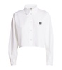 Cotton Logo Cropped Shirt 