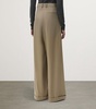 Cotton-Silk Gabardine Pleated Trousers