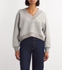 Cropped V-Neck Sweatshirt