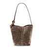 Small Mohair Corner Bucket Bag