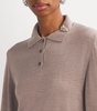 Wool-Silk Embellished Polo Sweater 