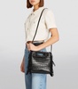 Croc-Embossed Leather M Top-Handle Bag