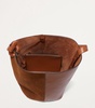 Suede and Leather Corner Bucket Bag