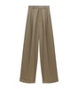 Cotton-Silk Gabardine Pleated Trousers