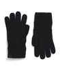 Cashmere Leather-Detail Gloves