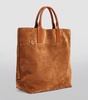 Suede Shopper Tote Bag