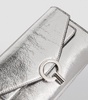 Leather Metallic Clutch Bag