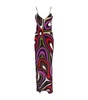 Silk Marmo Print Maxi Dress