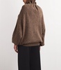 Oversized Pleated-Neck Sweater