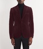 Velvet Single-Breasted Blazer