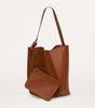 Suede and Leather Corner Bucket Bag