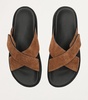 Leather Promenade Cross Sandals