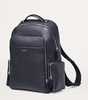 Pebbled Leather Reporter Zipped Backpack