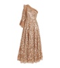 Sequin-Embellished Falling Leaves Gown 