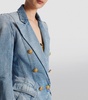 Double-Breasted Denim Blazer